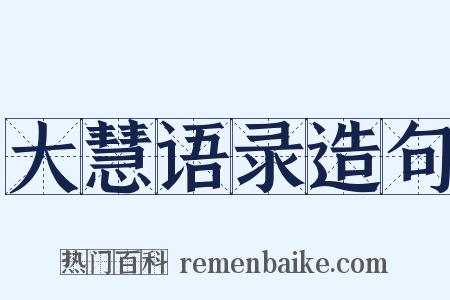 大慧语录造句是什么意思的图片